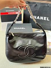 CHANEL stitched-CC shoulder bag35x25cm - 1