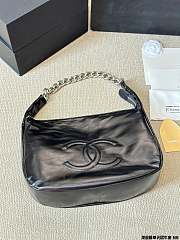 CHANEL stitched-CC shoulder bag35x25cm - 2