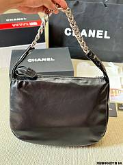 CHANEL stitched-CC shoulder bag35x25cm - 3