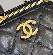 Chanel Mini Vanity Black Lambskin Leather With Pearl Strap - 11*8.5*7cm - 6