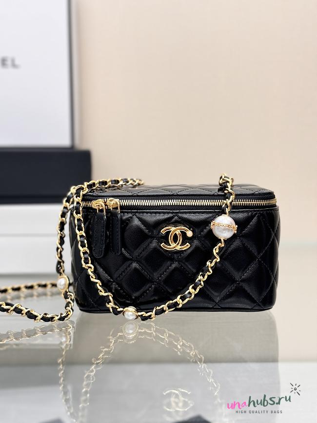 Chanel Vanity Black Lambskin Bag - 10-17-8cm - 1