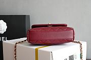 Chanel Coco Handle Bag Red Caviar Leather Bag 14.5x11x5.5cm - 6