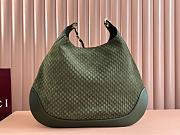 Gucci B medium shoulder bag dark green suede 49*46*4CM - 4