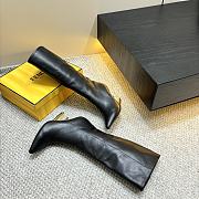 FENDI FIRST Black Leather High-Heeled Boots - 2