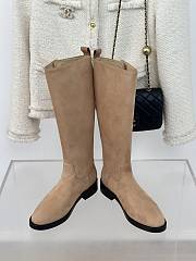 Chanel Multi Turnlock CC Riding Boots Brown Suede - 4