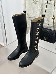 	 Chanel Multi Turnlock CC Riding Boots Black Leather - 1