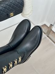 	 Chanel Multi Turnlock CC Riding Boots Black Leather - 2