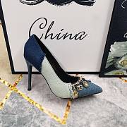 Dolce & Gabbana Brown Patchwork Denim Pumps - 2