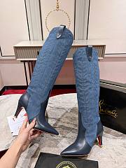 Christian Loubutin Denim High Knee Boots - 2