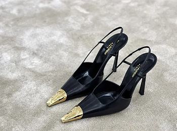 YSL Jeanne Slingback Pumps In Smooth Leather