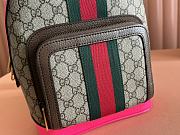 Gucci GG Ebony Brown & Pink Backpack - 22x 29x 15cm - 2