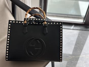 Gucci Diana Black Tote Blondie Logo 36x27cm