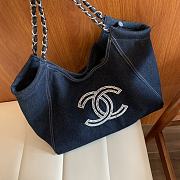 Chanel Blue Denim XL Coco Cabas Tote - 55x30x20cm - 1