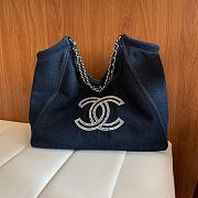 Chanel Blue Denim XL Coco Cabas Tote - 55x30x20cm - 6