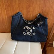 Chanel Blue Denim XL Coco Cabas Tote - 55x30x20cm - 5