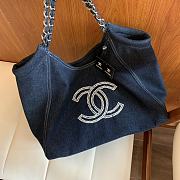 Chanel Blue Denim XL Coco Cabas Tote - 55x30x20cm - 2