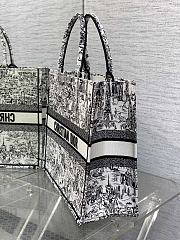 Dior Large Book Tote Embroidery Black & White - 42*18*35cm - 5