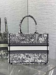 	 Dior Medium Book Tote Embroidery Black & White - 36 x 27.5 x 16.5 cm - 5