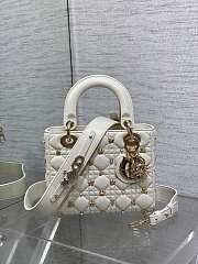 Dior Small LadyCannage Lambskin with Gold-Finish Studs - 1