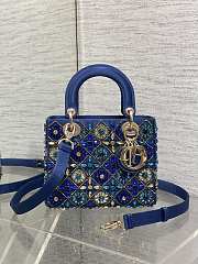 Dior Small Lady Blue Strass 20cm - 1