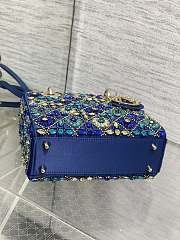 Dior Small Lady Blue Strass 20cm - 6