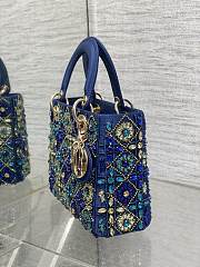 Dior Small Lady Blue Strass 20cm - 5