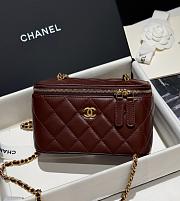 Chanel Vanity Burgundy Box Bag - 9.5x17x8cm - 1