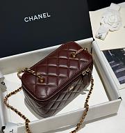 Chanel Vanity Burgundy Box Bag - 9.5x17x8cm - 6