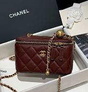 Chanel Vanity Burgundy Box Bag - 9.5x17x8cm - 5