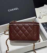 Chanel Vanity Burgundy Box Bag - 9.5x17x8cm - 4