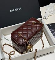 Chanel Vanity Burgundy Box Bag - 9.5x17x8cm - 3