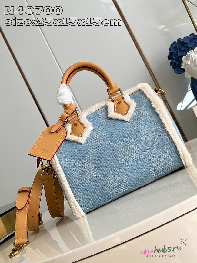 Louis Vuitton Speedy 20 Denim Shearling  - 1