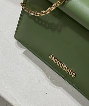 Jacquemus La Petite Pochette Rond C green leather - 3