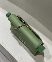 Jacquemus La Petite Pochette Rond C green leather - 2