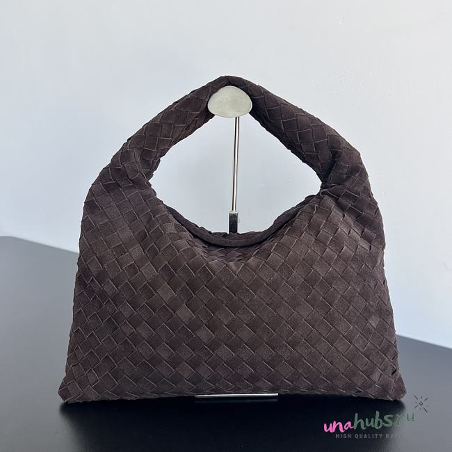 Bottega Veneta Hop Intrecciato in smooth suede bag - 41x20.5x7.5cm - 1