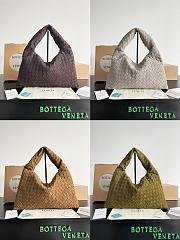 Bottega Veneta Hop Medium intrecciato suede leather tote - 41*20*8cm - 1