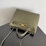 Bottega Veneta silky calf leather with signature knot green - 25*22*10.5cm - 6