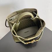 Bottega Veneta silky calf leather with signature knot green - 25*22*10.5cm - 3