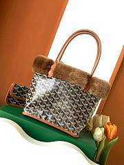 GOYARD Goyardine Rabbit Rex Fur Reversible Mini Anjou 5 colors 20x10x20cm - 5