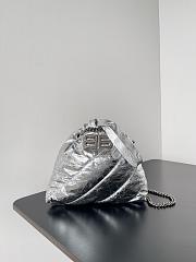 Balenciaga Small Crush Trash Metallic Silver Bag - 1