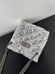 Balenciaga Small Crush Trash Metallic Silver Bag - 4