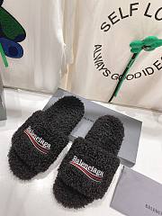 Balenciaga Furry Slide Black - 4