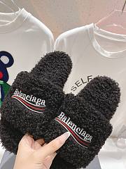 Balenciaga Furry Slide Black - 3