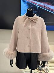 Max Mara bowknot wool fur jacket  - 2