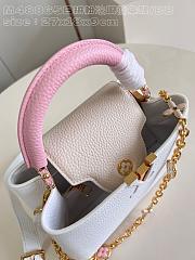 Louis Vuitton Capucines BB White Leather Gold chain Strap - 5