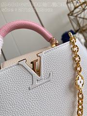 Louis Vuitton Capucines BB White Leather Gold chain Strap - 2