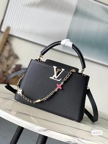 Louis Vuitton Capucines BB Black Gold Chain