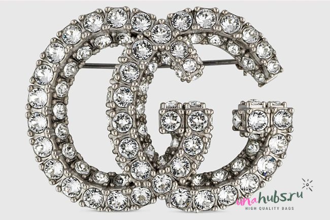 Gucci GG Marmont crystal brooch - 1