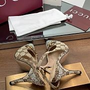 Gucci Women's Horsebit pump Beige canvas 85mm - 3