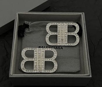 Balenciaga 2.0 BB Crystal Embellished Earrings